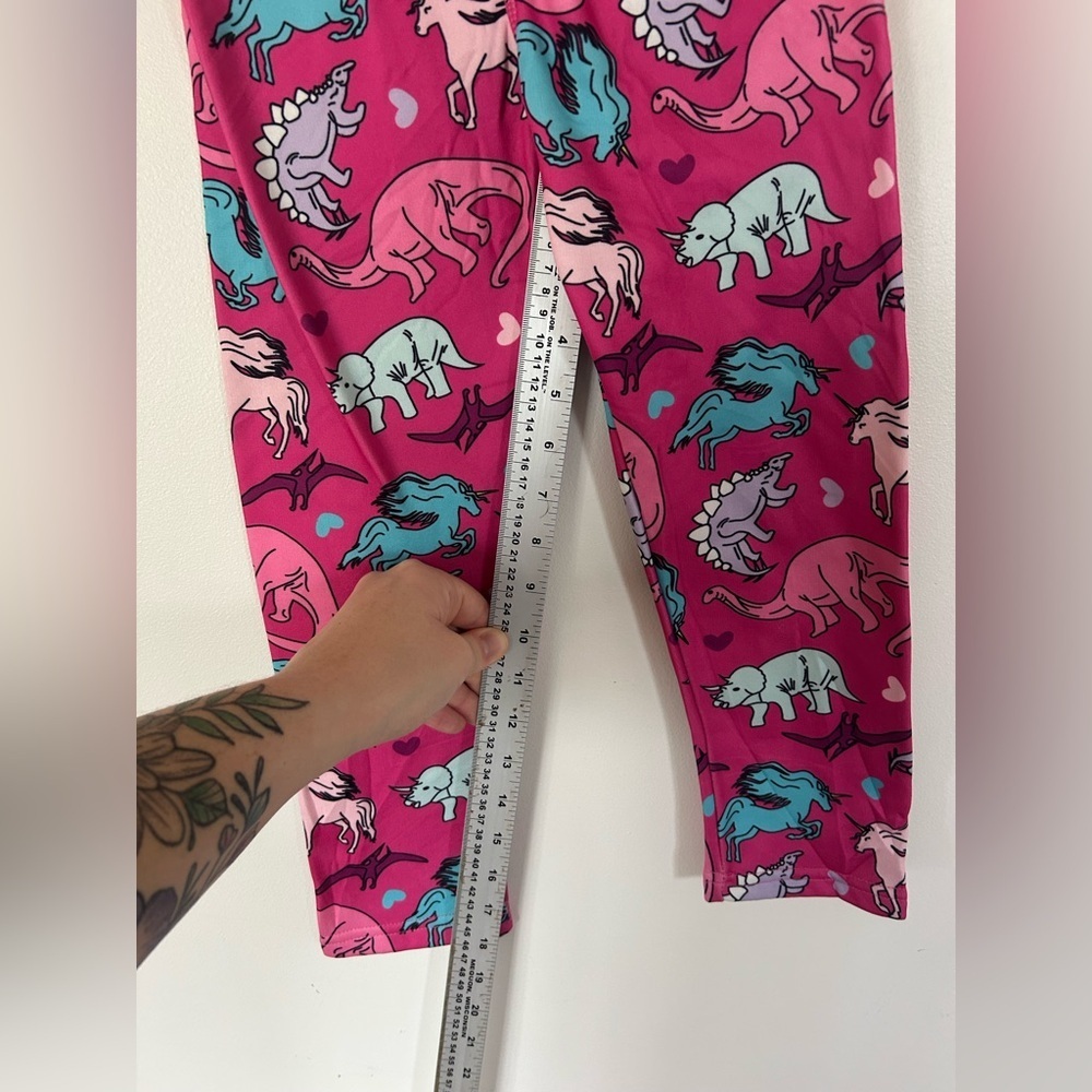 Kombi B3 Velvet Fleece Set Childrens Pink Unisaurus Kids Size Large (Age 6-7) - Picture 11 of 14
